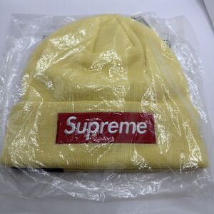 Supreme x New Era FW22BN10 Box Logo Beanie Yellow OS